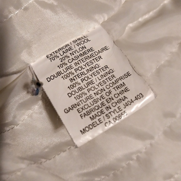 Smart Set Cream Short Peacoat Pea Coat XS - Picture 3 of 4